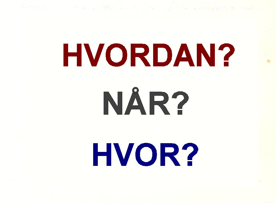 Hvordan N&aring;r Hvor